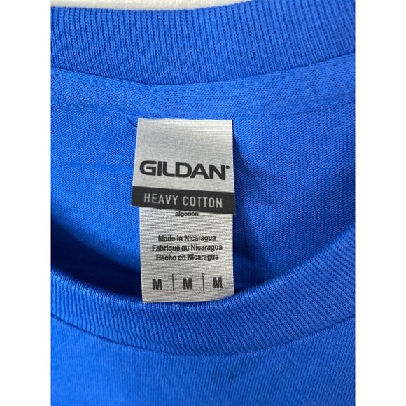 Dead Inside But Caffeinated Graphic T-Shirt Blue Pink M Heavy Cotton - Picture 3 of 3